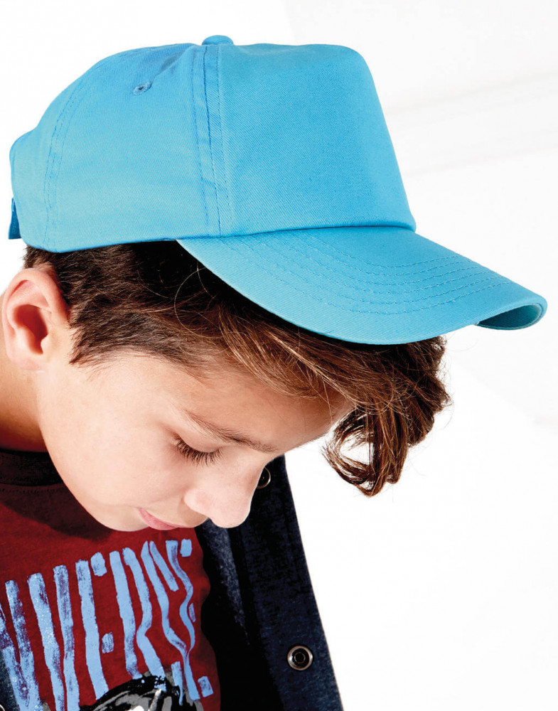 Gyerek sapka Beechfield Junior Original 5 Panel Cap Egy méret, Lila Gyerek sapka Beechfield Junior Original 5 Panel Cap Egy méret, Lila