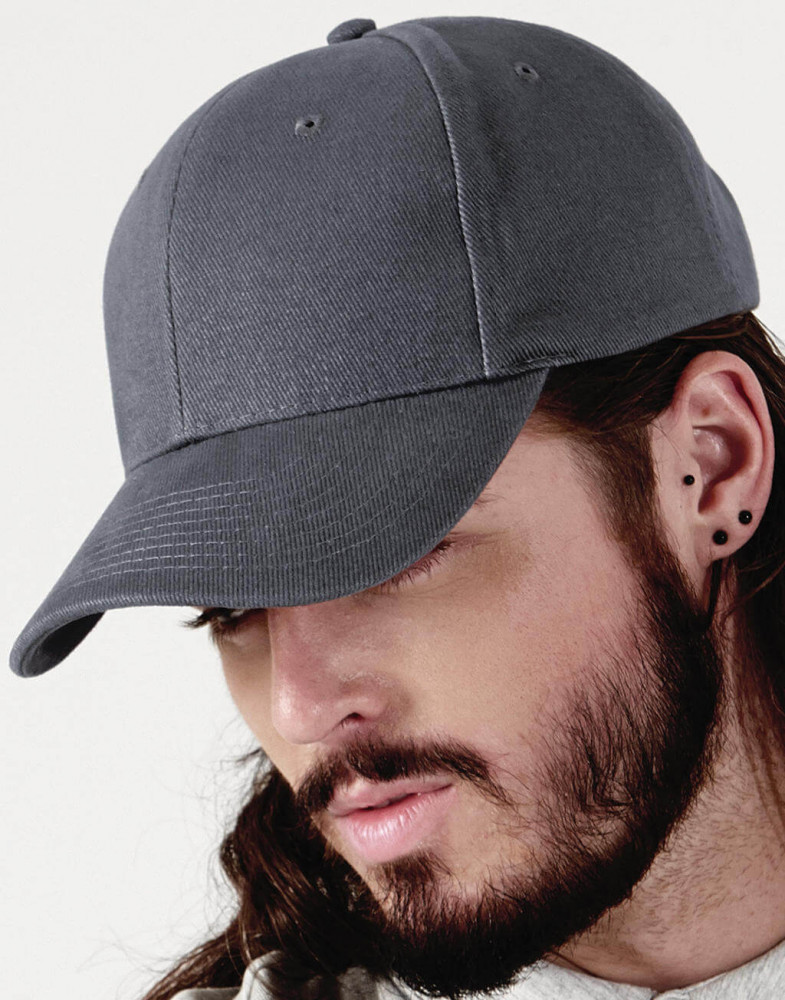 Férfi sapka Beechfield Pro-Style Heavy Brushed Cotton Cap Egy méret, Piros