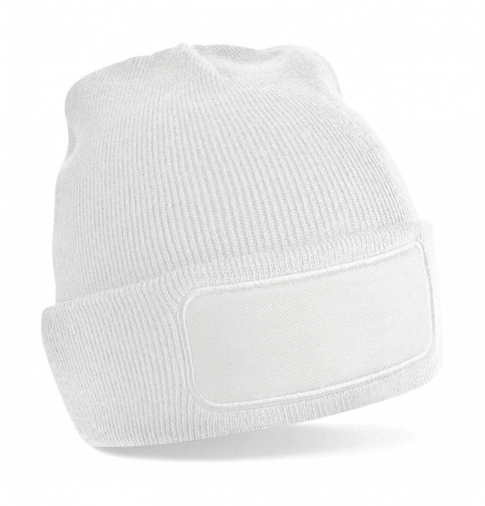 Uniszex téli sapka Beechfield Printers Beanie Egy méret, Fehér