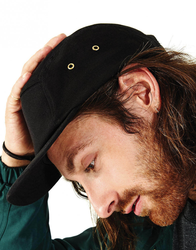 Uniszex sapka Beechfield Canvas 5 Panel Cap Egy méret, Sötétkék (navy)