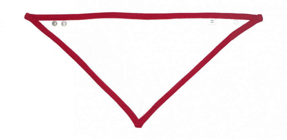Bébi előke BabyBugz Bandana Bib Egy méret, Fehér/Piros