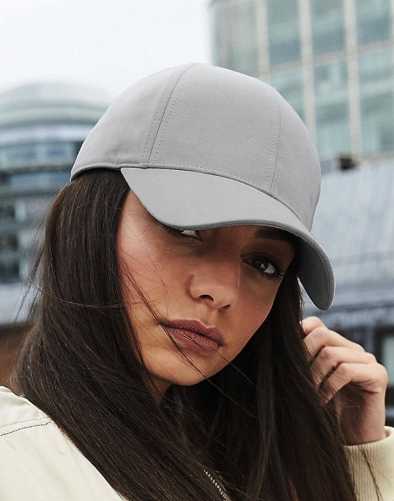 Uniszex sapka Beechfield Faux Suede 6 Panel Cap Egy méret, Karamell