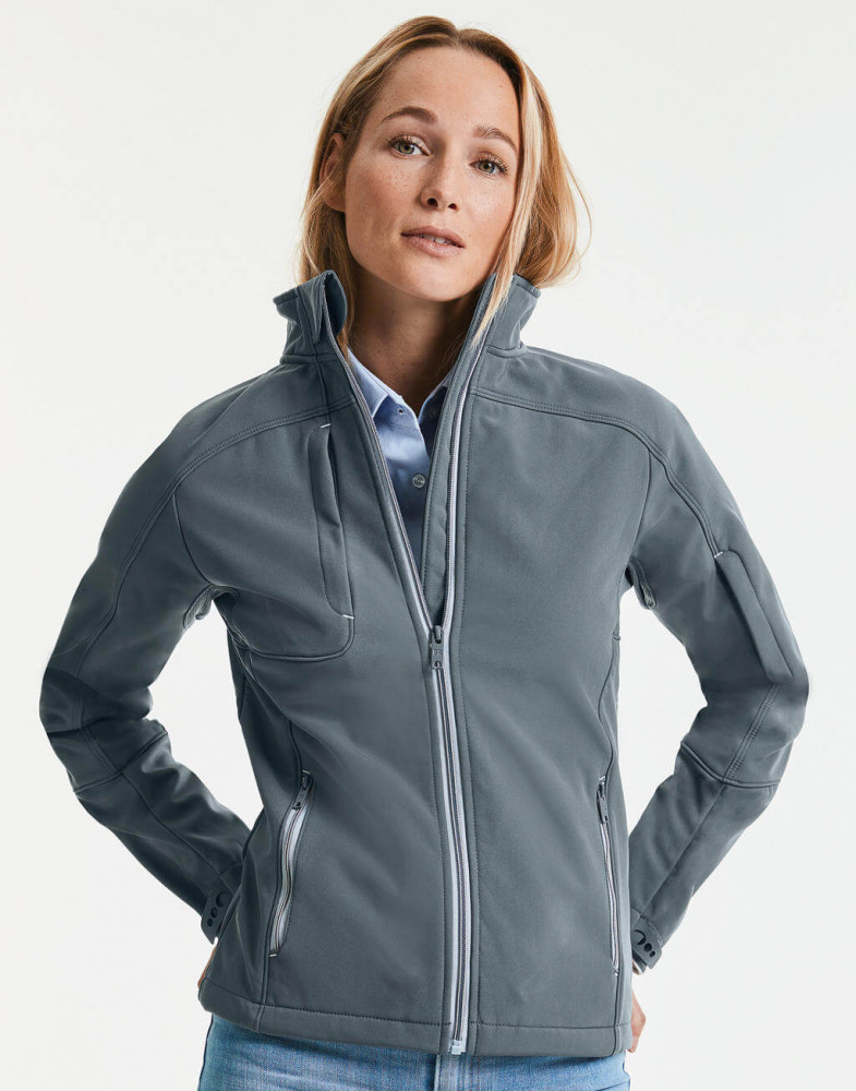 Női hosszú ujjú Softshell Russell Europe Ladies' Bionic Softshell Jacket S, Kő kék