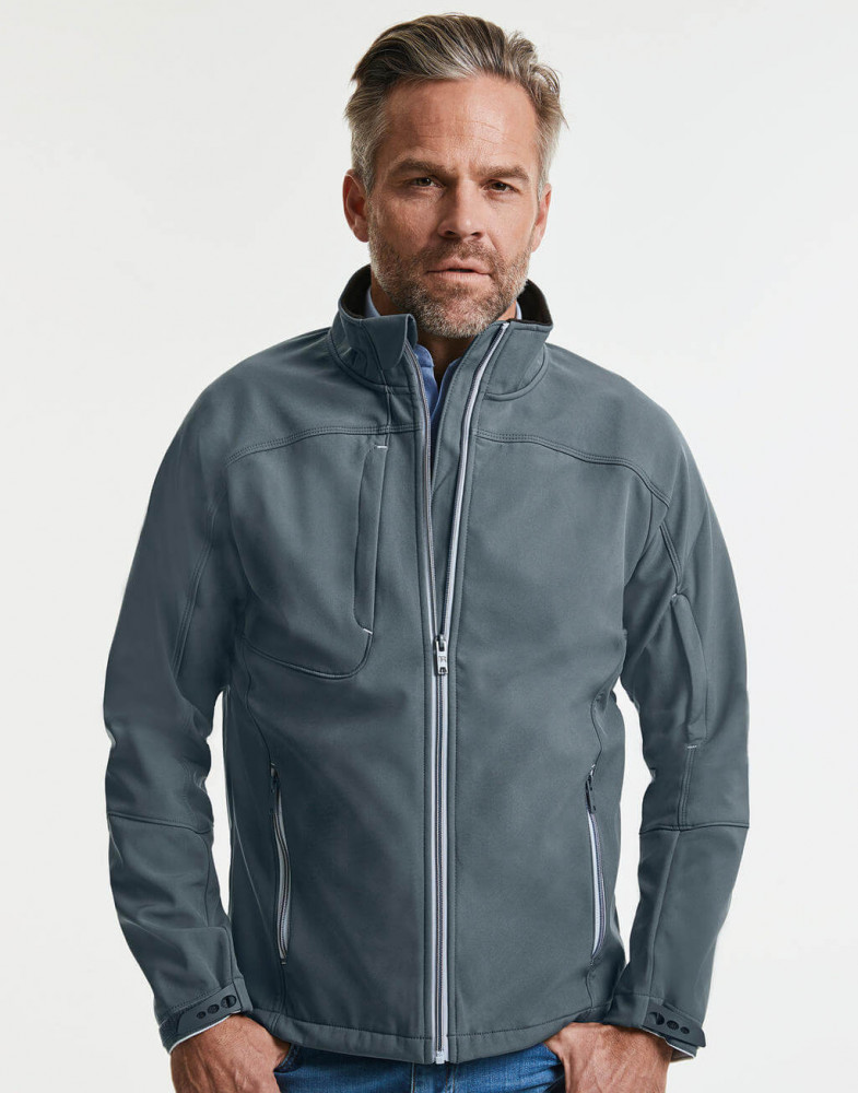Férfi hosszú ujjú Softshell Russell Europe Men's Bionic Softshell Jacket 3XL, Piros