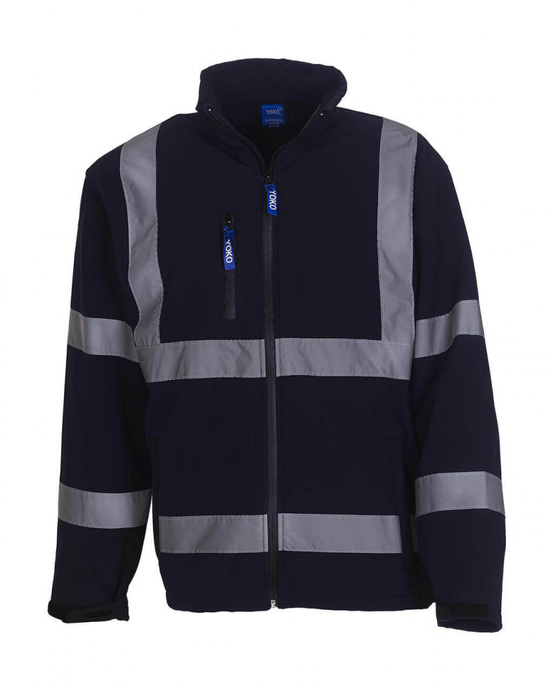 Uniszex Softshell munkaruha Yoko Fluo Softshell Jacket S, Fekete