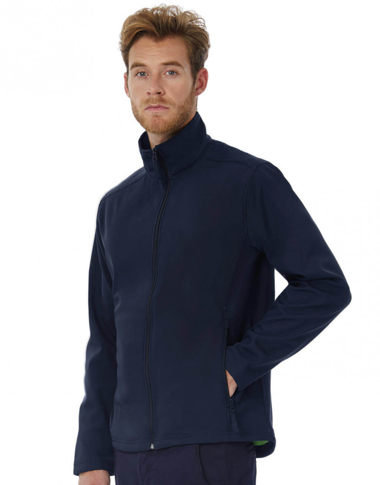 Férfi hosszú ujjú Softshell B and C ID.701 Softshell Jacket 3XL, Sötét Szürke/Neon Narancs