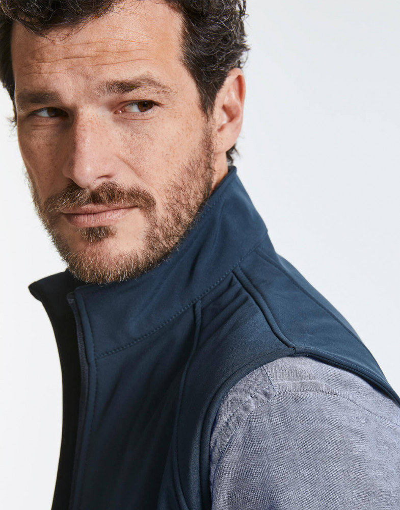 Férfi ujjatlan Softshell Russell Europe Softshell Gilet S, Piros