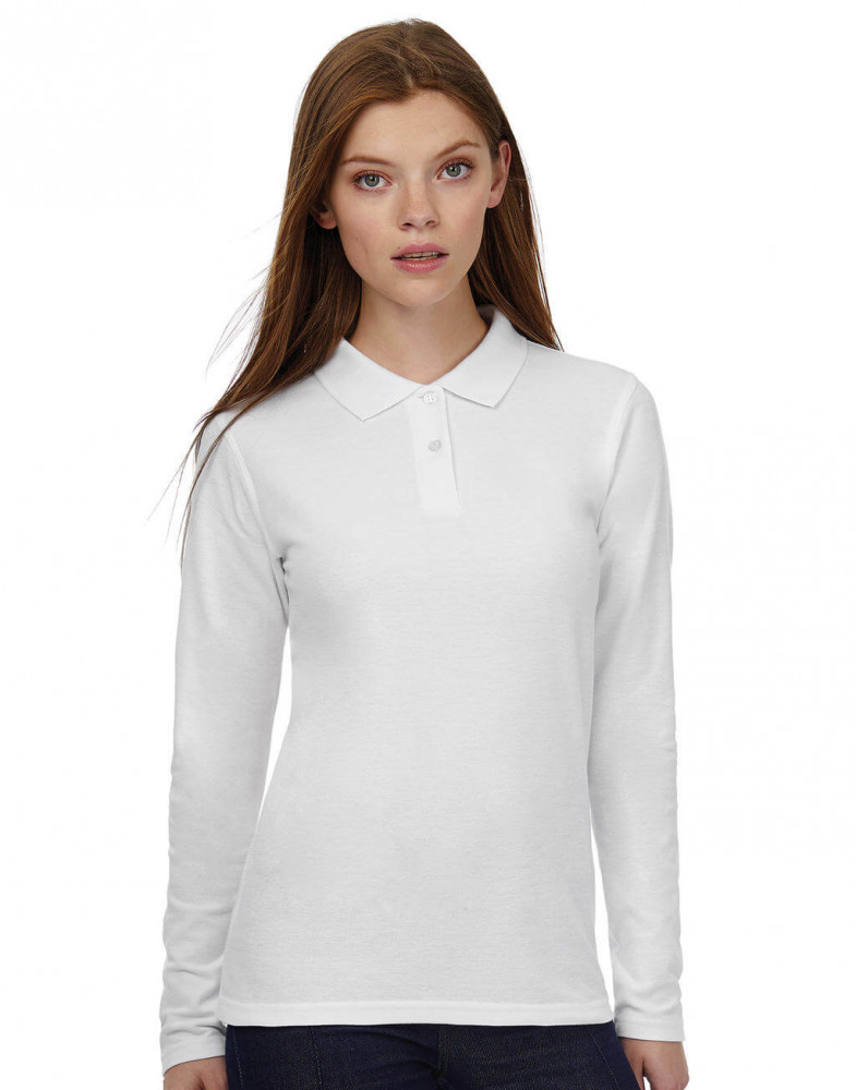 Női hosszú ujjú galléros póló B and C ID.001 LSL /women Polo 3XL, Fekete Női hosszú ujjú galléros póló B and C ID.001 LSL /women Polo 3XL, Fekete