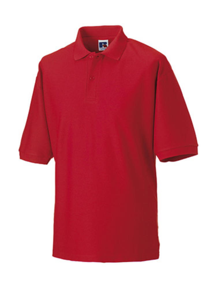 Férfi galléros póló rövid ujjú Russell Europe Polo Blended Fabric - XS, Élénkpiros
