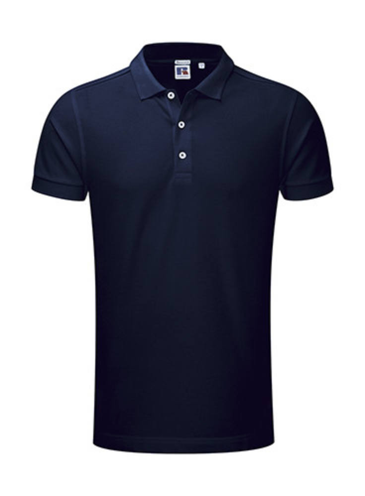 Férfi galléros póló rövid ujjú Russell Europe Men's Stretch Polo - 2XL, Sötétkék (navy) Férfi galléros póló rövid ujjú Russell Europe Men's Stretch Polo - 2XL, Sötétkék (navy)