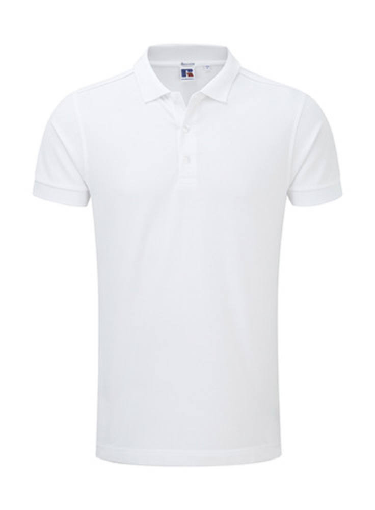 Férfi galléros póló rövid ujjú Russell Europe Men's Stretch Polo - 2XL, Világos Oxford