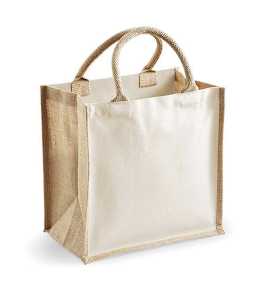 Bevásárló táska Westford Mill Printers' Midi Jute Bag