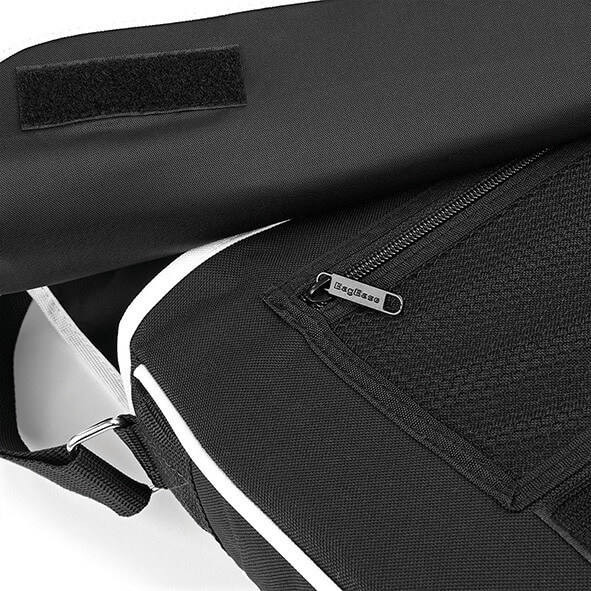 Válltáska Bag Base Retro Messenger - Egy méret, Sötétkék/Fehér