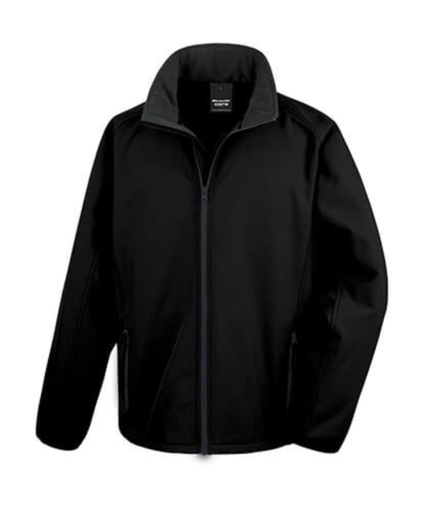 Férfi Softshell Hosszú ujjú Result Printable Softshell Jacket - XL, Sötétkék (navy)