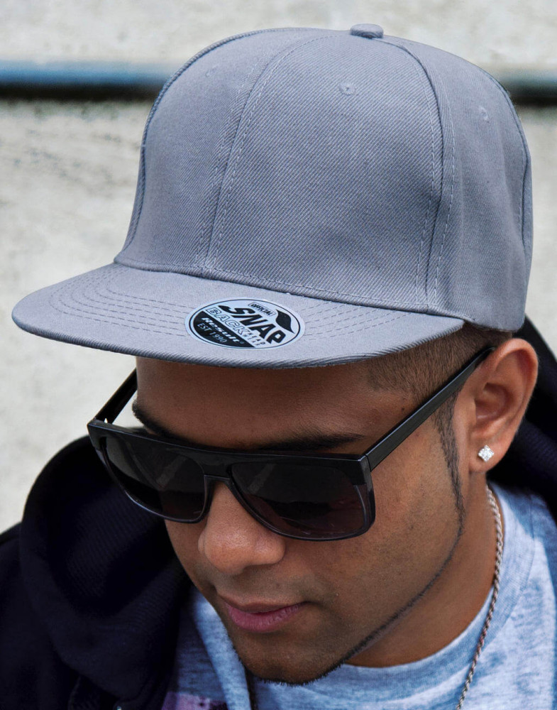 Uniszex sapka Result Caps Bronx Original Flat Peak Snap Back Cap Egy méret, Emerald