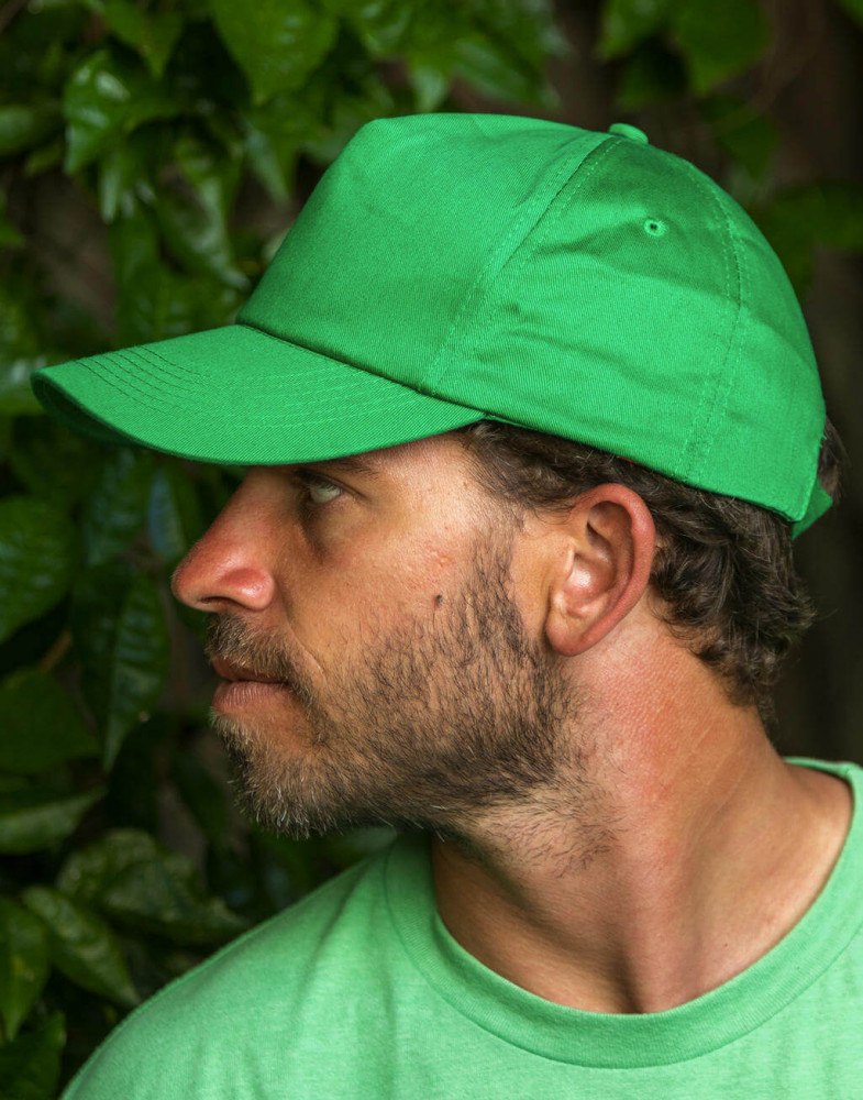 Uniszex sapka Result Caps Boston 5-Panel Printers Cap Egy méret, Sötétzöld