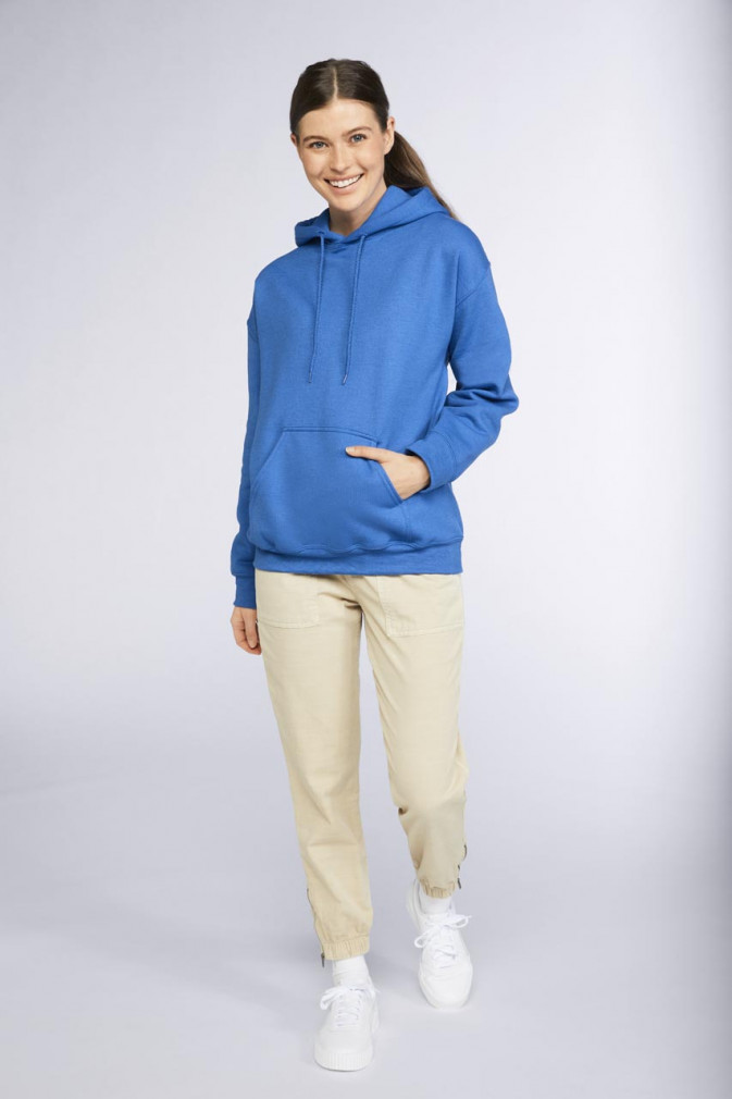 Uniszex kapucnis pulóver Gildan GI12500 Dryblend Adult Hooded Sweatshirt -M, S.Orange