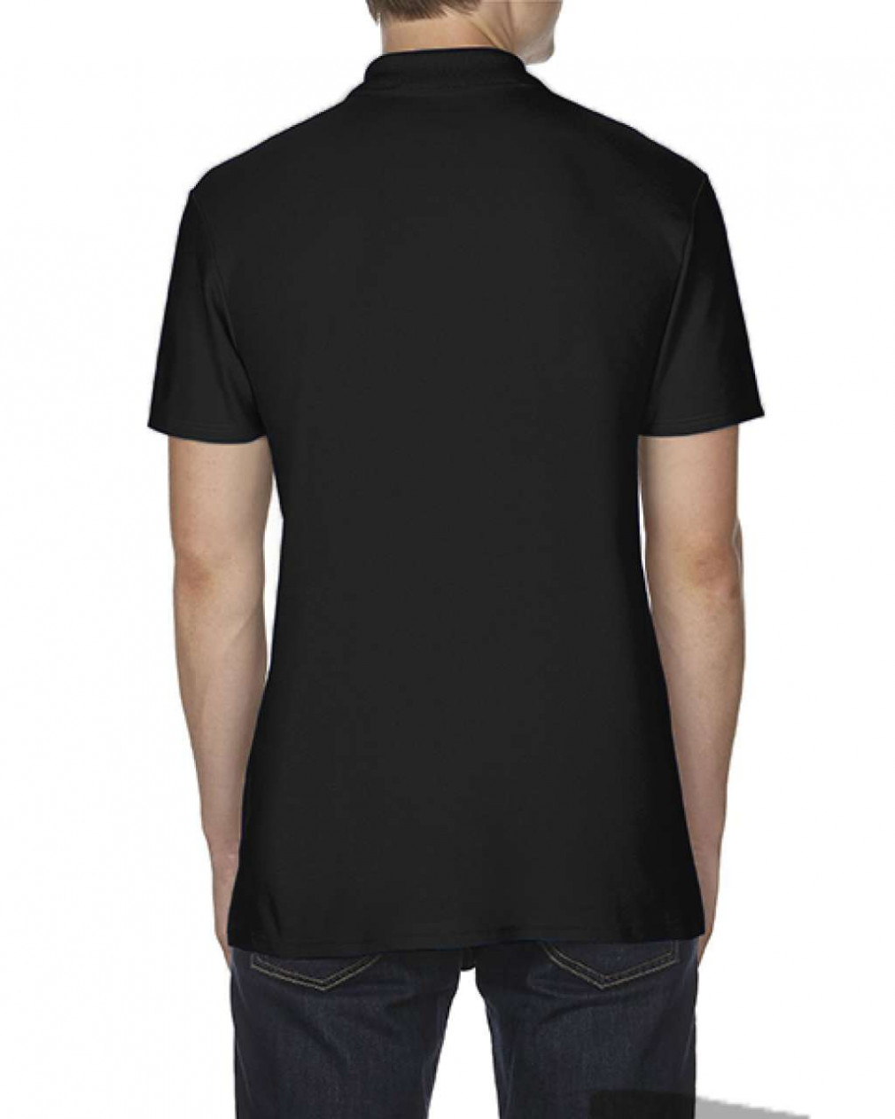 Férfi galléros póló Gildan GI64800 Softstyle Adult Double piqué polo -XL, Black