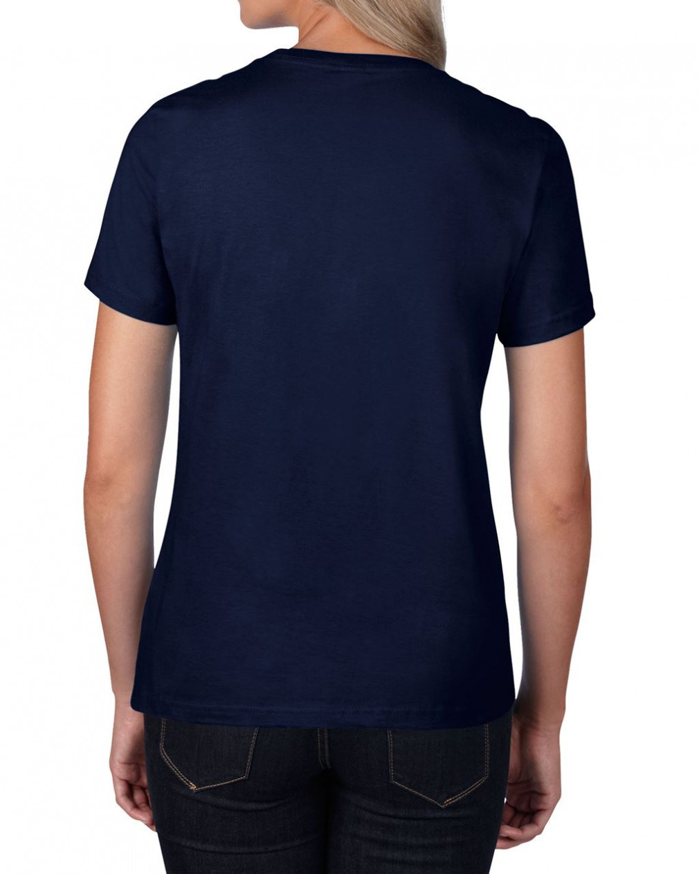 Női póló Gildan GIL4100 premium Cotton póló -S, Navy