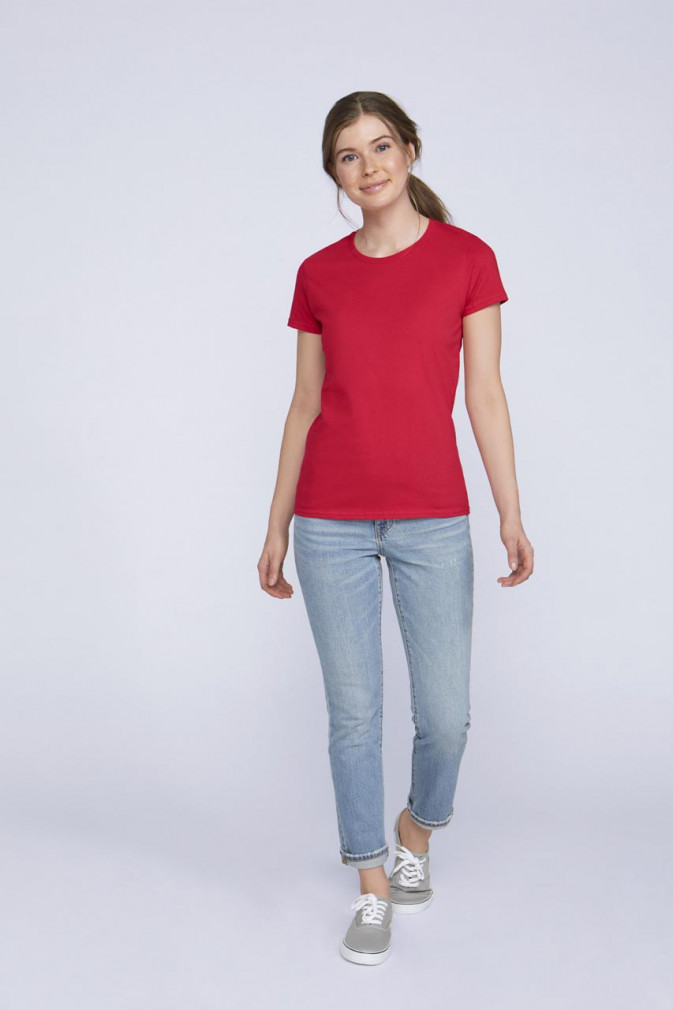 Női póló Gildan GIL4100 premium Cotton póló -S, Red