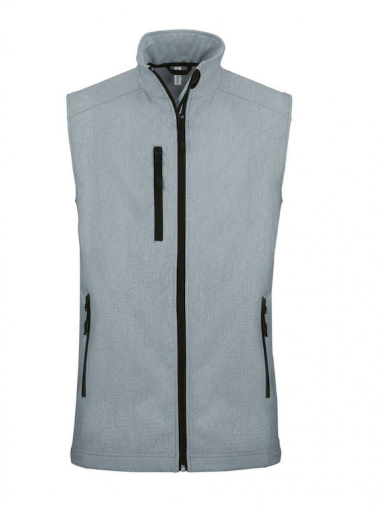 Férfi Softshell Kariban KA403 Men'S Softshell Bodywarmer -3XL, Marl Grey