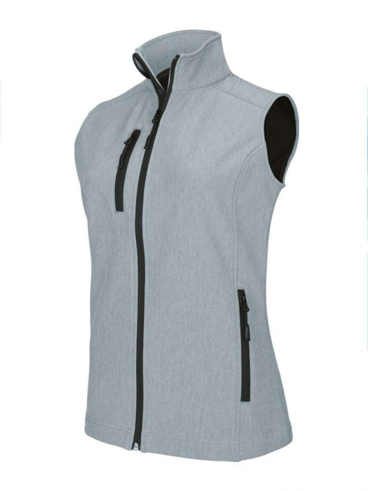 Férfi Softshell Kariban KA403 Men'S Softshell Bodywarmer -XL, Marl Grey