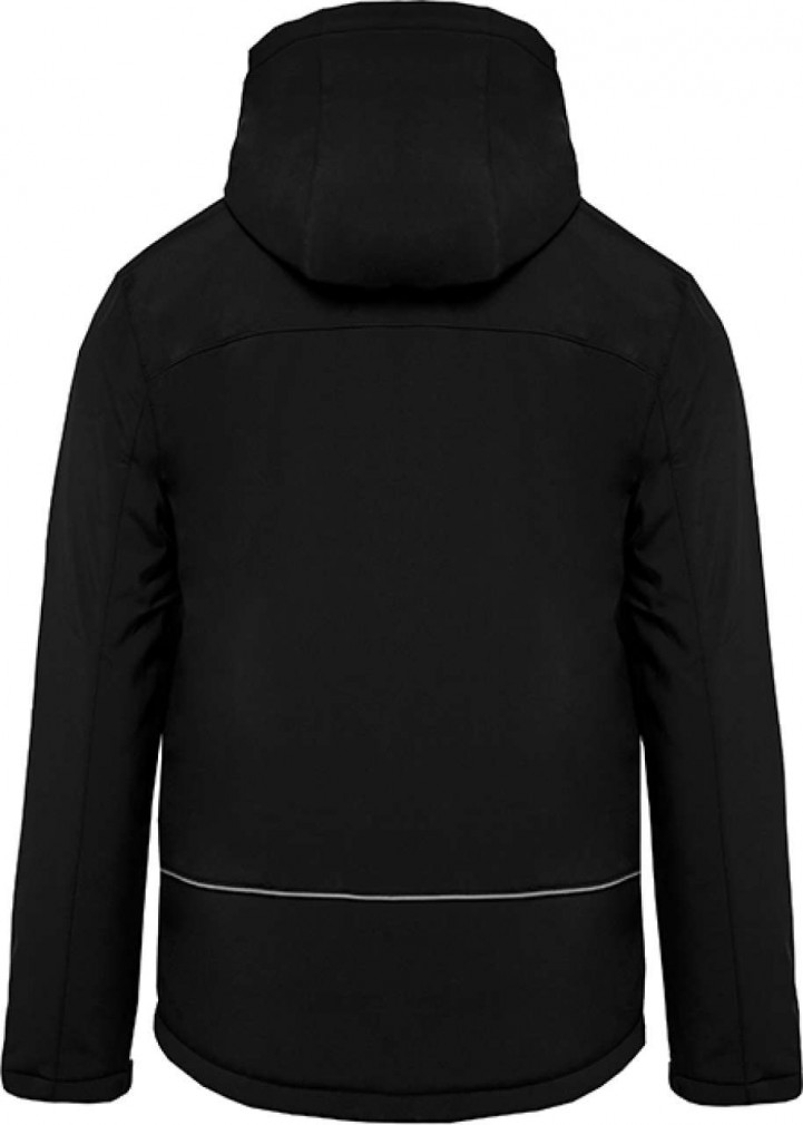 Férfi Softshell Kariban KA650 Men'S Hooded Softshell Lined parka -M, Black