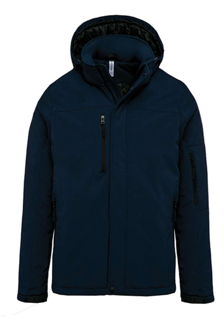 Férfi Softshell Kariban KA650 Men'S Hooded Softshell Lined parka -3XL, Navy
