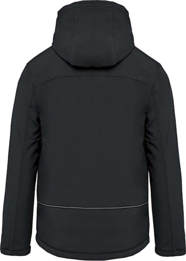 Férfi Softshell Kariban KA650 Men'S Hooded Softshell Lined parka -4XL, Titanium
