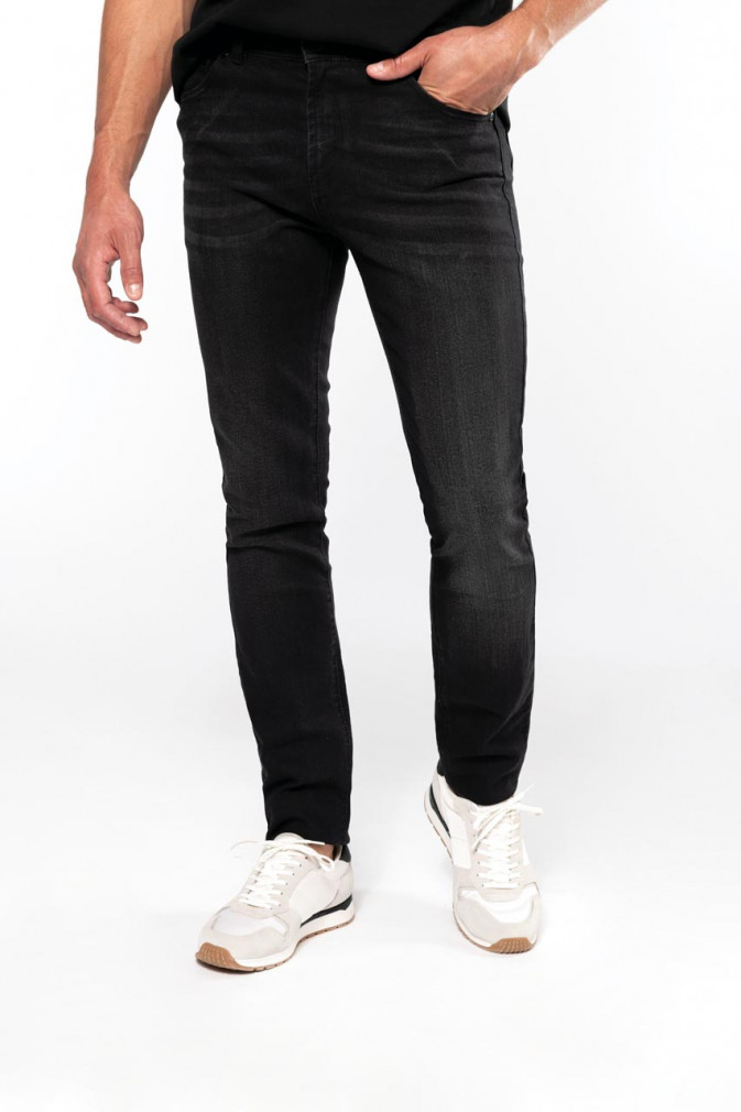 Férfi nadrág Kariban KA743 Basic Jeans -38, Black Rinse