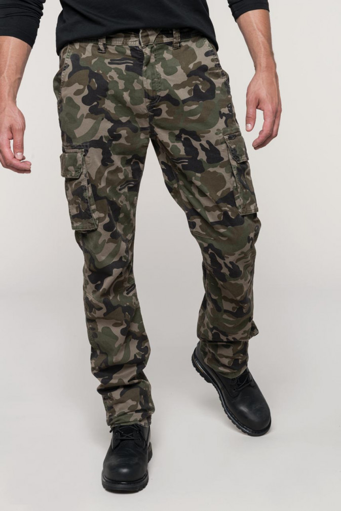 Férfi nadrág Kariban KA744 Men'S Multipocket Trousers -42, Camel