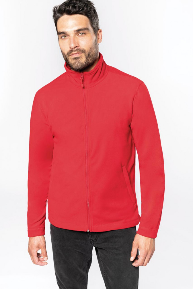 Uniszex kabát Kariban KA9102 Full Zip Microfleece Jacket -4XL, Red
