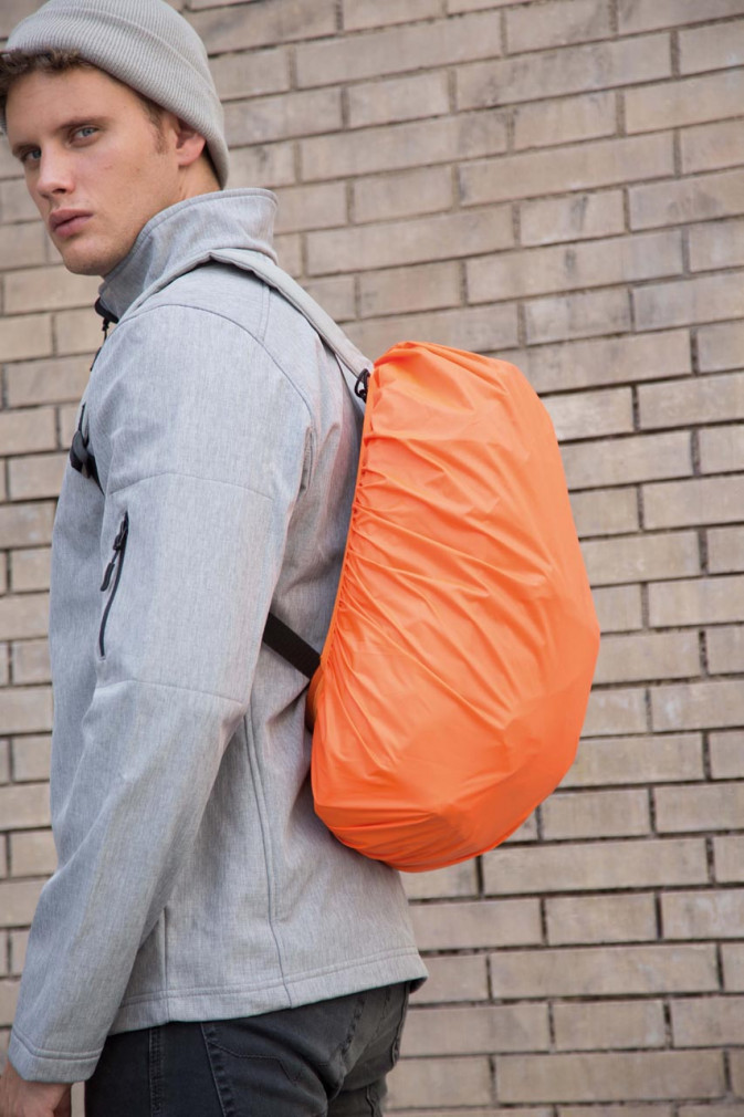 Uniszex hátizsák Kimood KI0357 Backpack Rain Cover - Small 20/35L -Egy méret, Fluorescent Orange