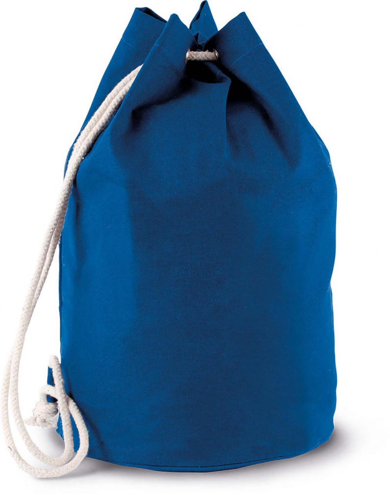 Uniszex táska Kimood KI0629 Cotton Sailor-Style Bag With Drawstring -Egy méret, Black