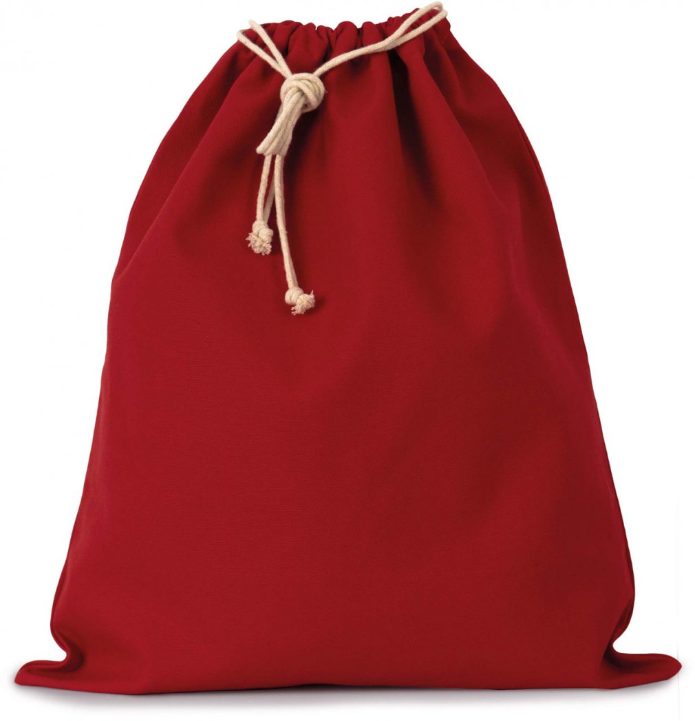 Uniszex táska Kimood KI0747 Cotton Bag With Drawcord Closure - Large Size -Egy méret, Black