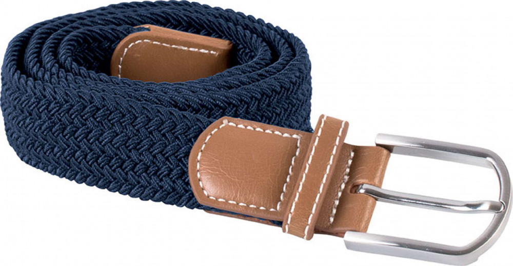 Uniszex K-UP KP805 Braided Elasticated Belt -Egy méret, Navy
