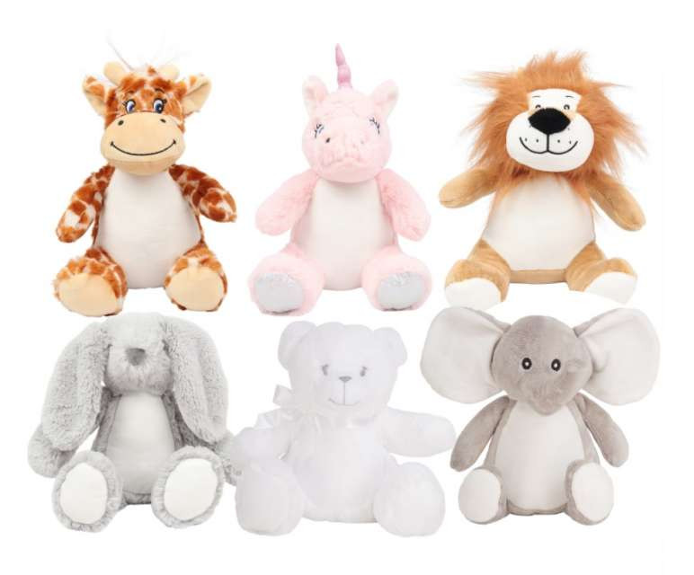 Uniszex plüss játék Mumbles MM060 printme Mini -Egy méret, Lamb