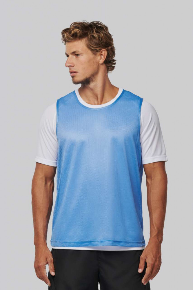 Uniszex Proact PA043 Multi-Sports Light Mesh Bib -S/M, White