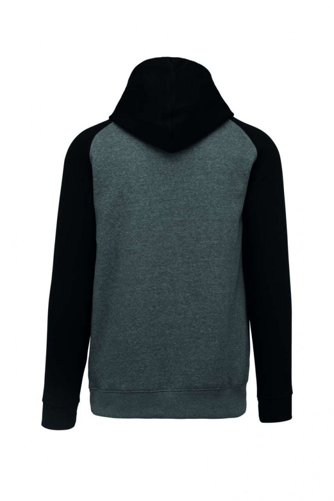 Uniszex kapucnis pulóver Proact PA369 Adult Two-Tone Hooded Sweatshirt -S, Grey Heather/Black Uniszex kapucnis pulóver Proact PA369 Adult Two-Tone Hooded Sweatshirt -S, Grey Heather/Black