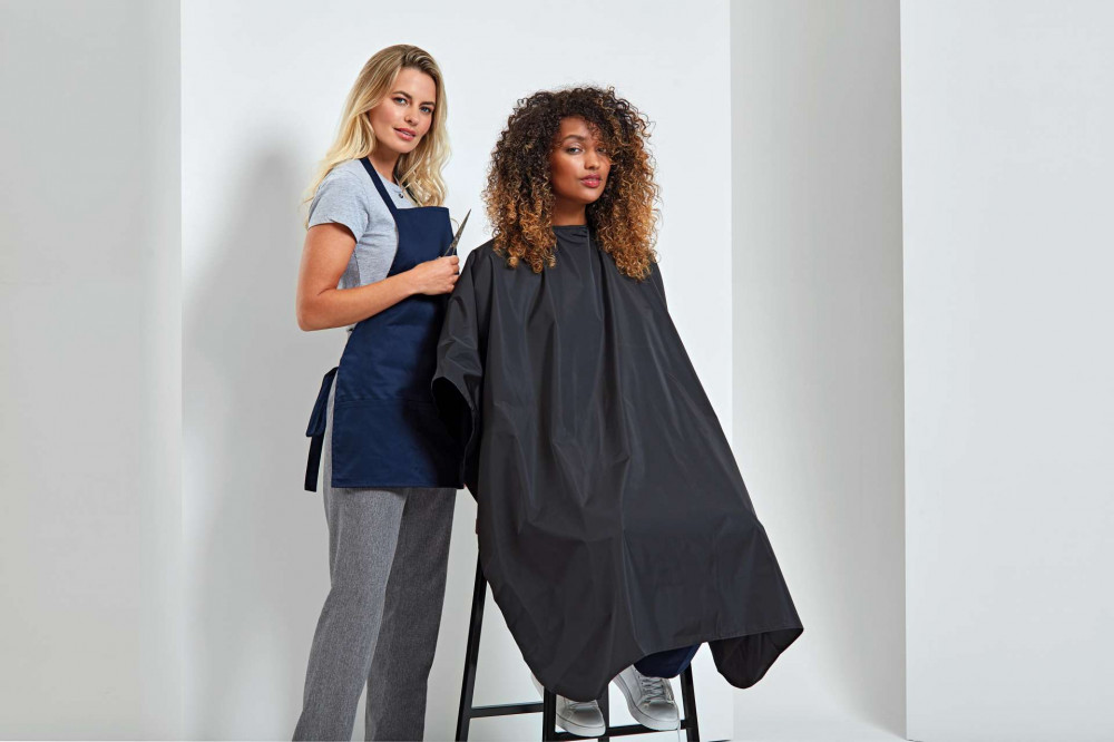 Uniszex Premier PR116 Waterproof Salon Gown -Egy méret, Dark Grey