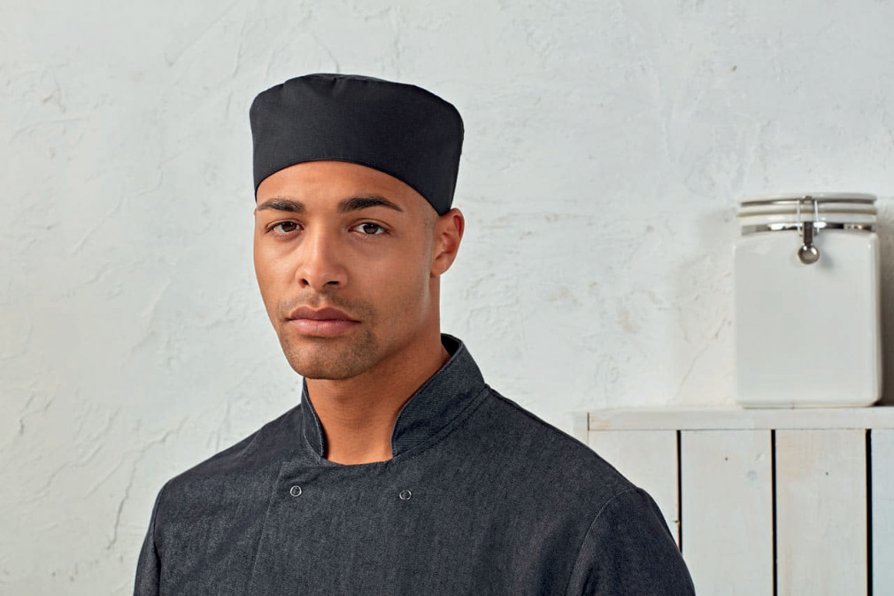 Uniszex sapka Premier PR653 ChefS Skull Cap -Egy méret, Black