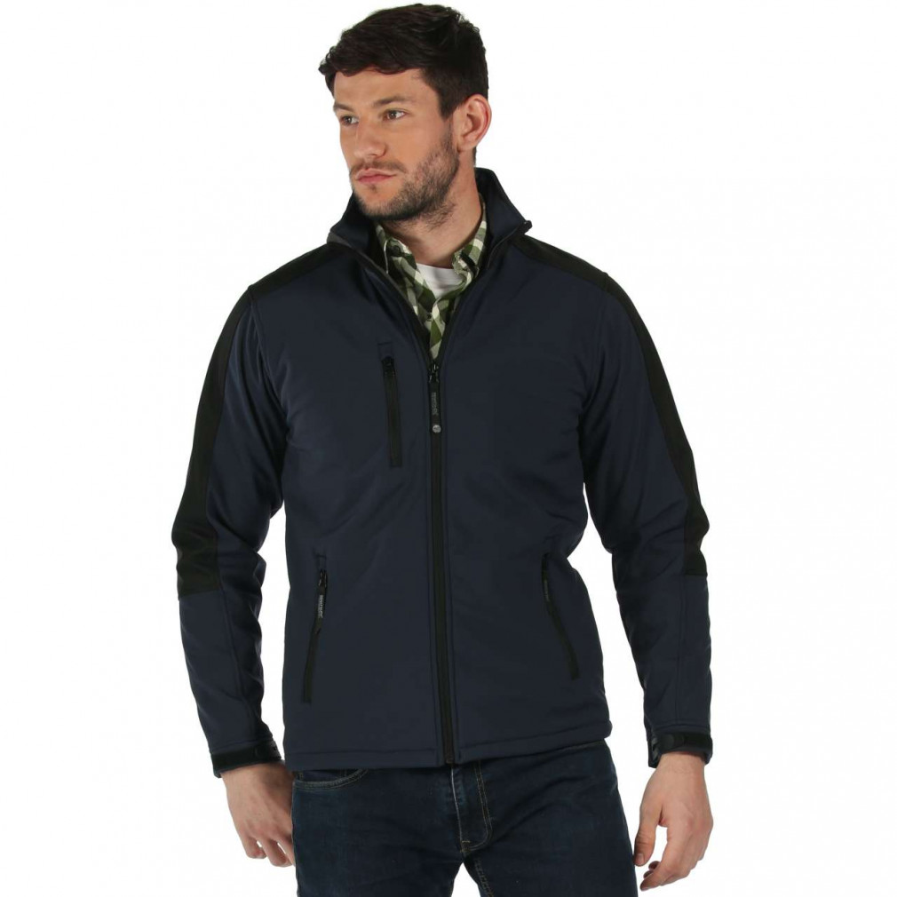 Férfi Softshell Regatta RETRA650 Hydroforce - 3-Layer Membrane Hooded Softshell -3XL, Navy/Black