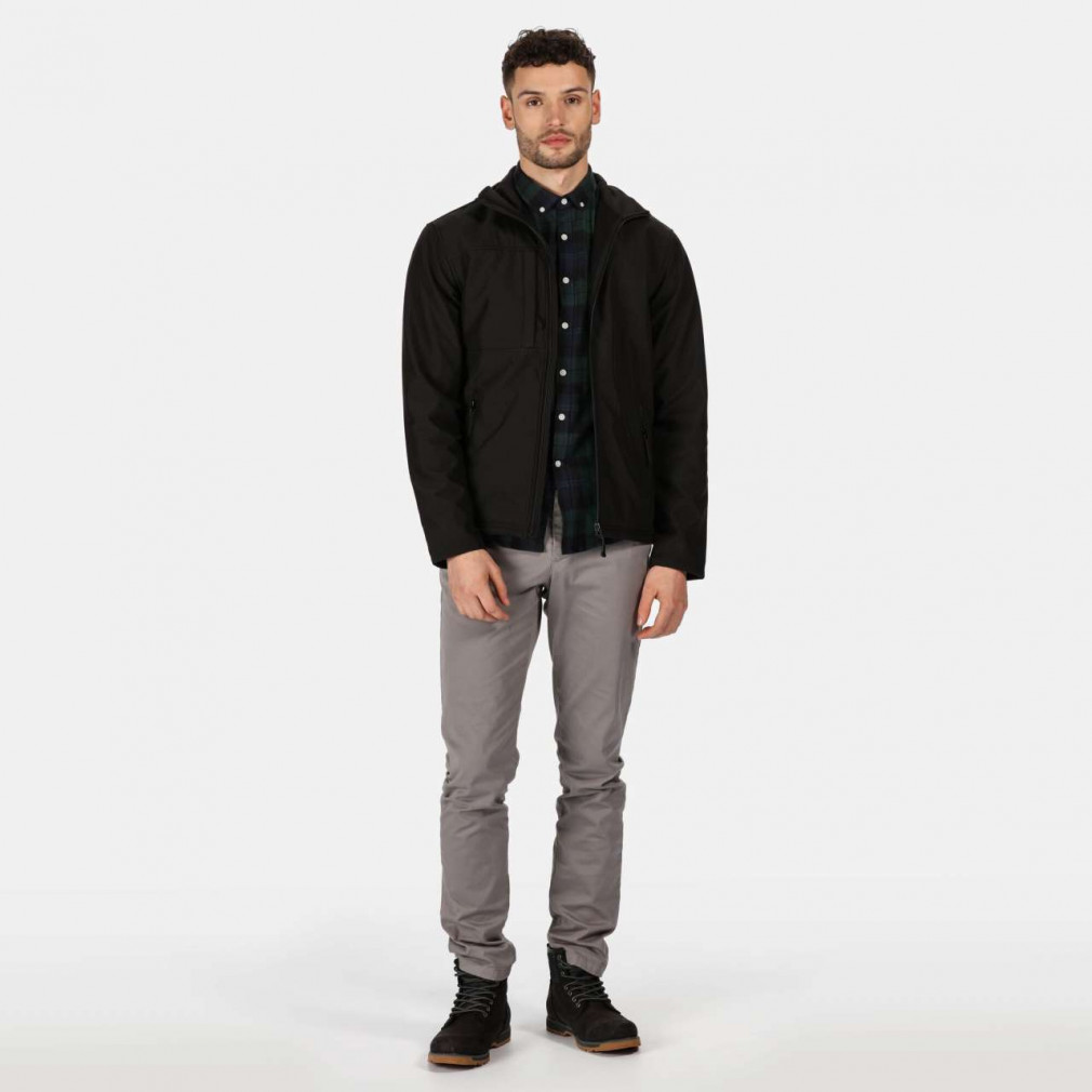 Férfi Softshell Regatta RETRA688 Men'S Octagon Ii printable 3 Layer Membrane Softshell -XS, Black/Black