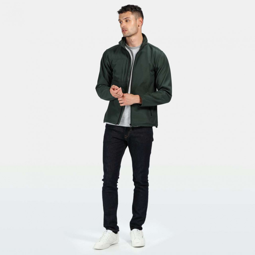 Férfi Softshell Regatta RETRA688 Men'S Octagon Ii printable 3 Layer Membrane Softshell -3XL, Dk Spruce/Black
