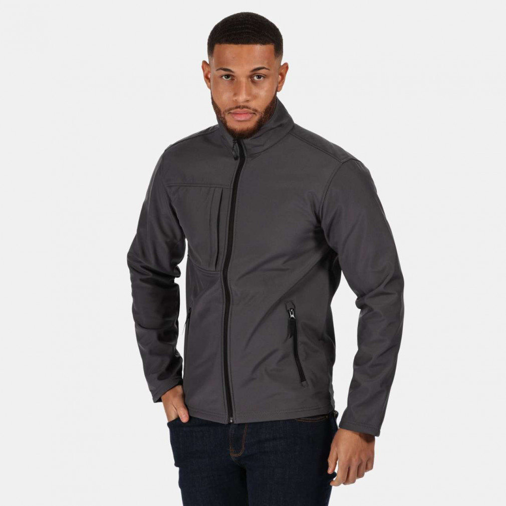 Férfi Softshell Regatta RETRA688 Men'S Octagon Ii printable 3 Layer Membrane Softshell -XL, Seal Grey/Black