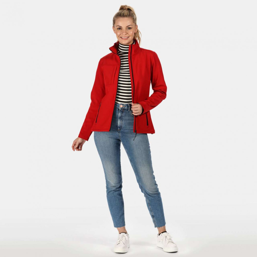 Női Regatta RETRA689 Women'S Octagon Ii printable 3 Layer Membrane Softshell -L, Classic Red/Black