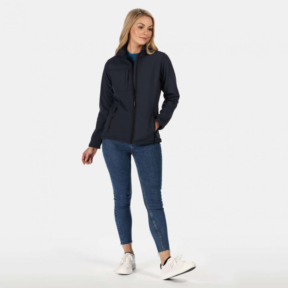 Női Regatta RETRA689 Women'S Octagon Ii printable 3 Layer Membrane Softshell -S, Navy/Seal Grey