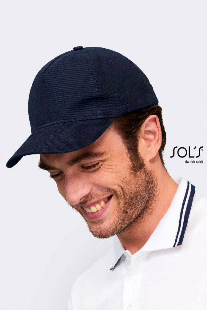 Uniszex sapka SOL'S SO00594 Sol'S Long Beach - 5 panel Cap -Egy méret, Black