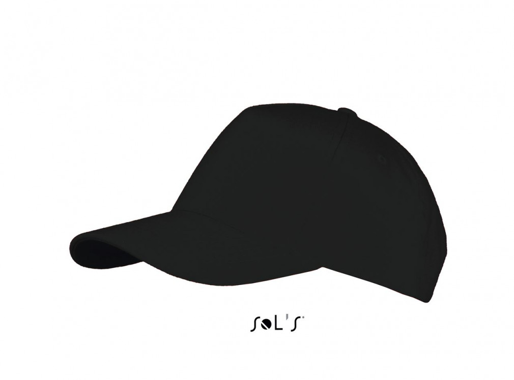 Uniszex sapka SOL'S SO00594 Sol'S Long Beach - 5 panel Cap -Egy méret, Black