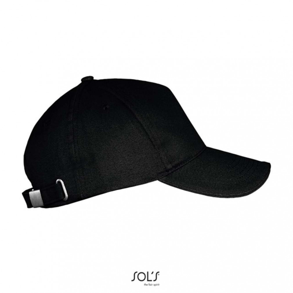 Uniszex sapka SOL'S SO00594 Sol'S Long Beach - 5 panel Cap -Egy méret, Black